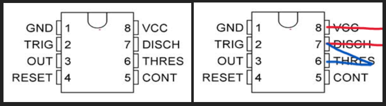 Creating a A-Stable 555 Timer Circuit using the NE555 Precision Timer